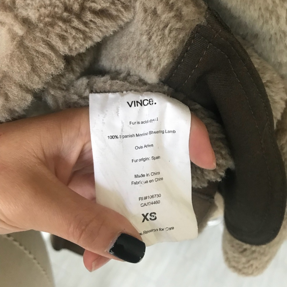 Vince Cascade Draped Shearling Jacket - image 6